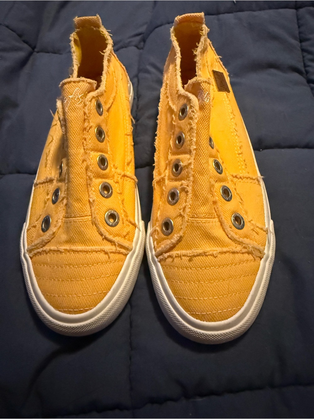 Malibu Women’s  Yellow Canvas Slip-On Sneakers